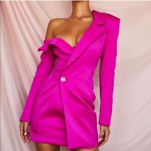 House of CB Fuchsia Long Sleeve Dress